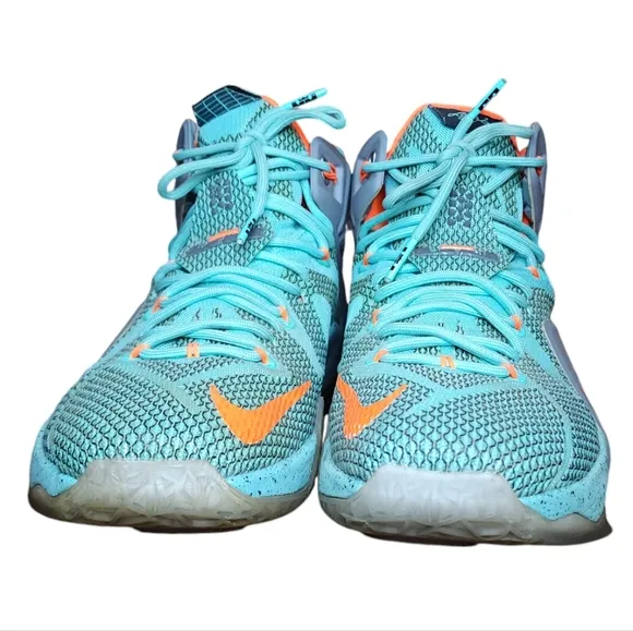 Nike Lebron XII Men's Size 13 Basketball Green/Grey Sneakers/Shoes 684593-301