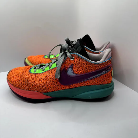 Nike Lebron XX‎ 20 Orange Sneakers GS Chosen One Basketball 7Y / 8.5W DQ8651-800
