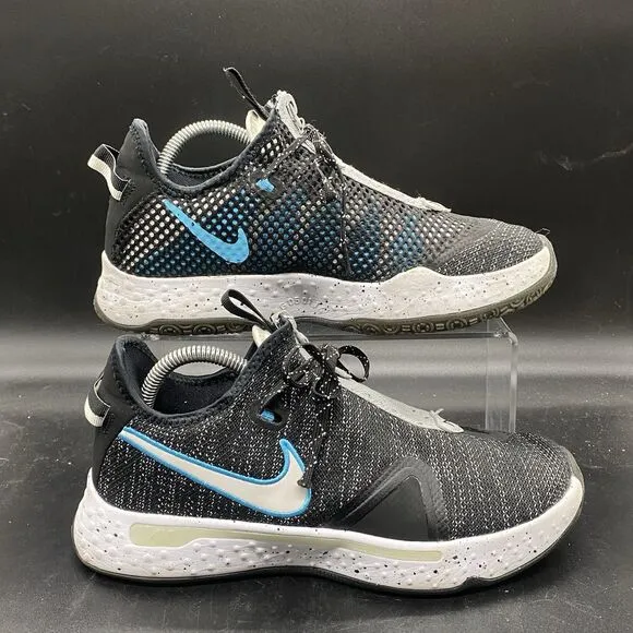Nike Mens PG 4 Basketball Sneakers Shoes CD5079-004 Size 8 Black White Wolf Gray