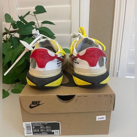 Nike Off-White X Blazer Low White University Red Size: 9