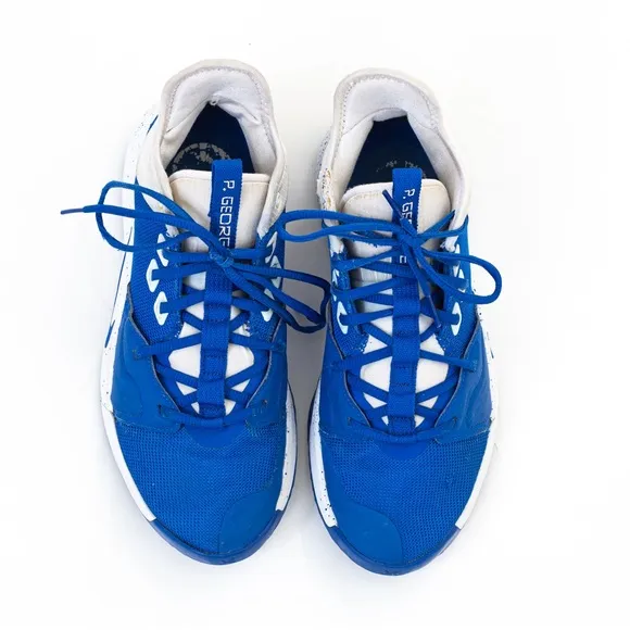 Nike Paul George PG3 TB blue white sneakers men game royal 8.5 basketball shoe
