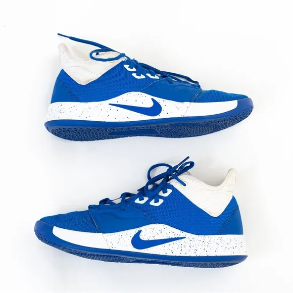 Nike Paul George PG3 TB blue white sneakers men game royal 8.5 basketball shoe