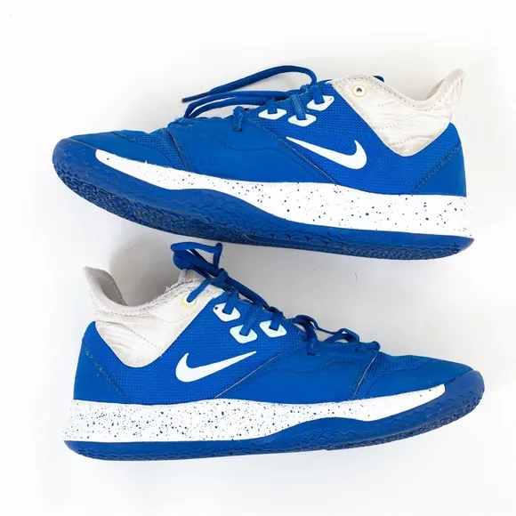 Nike Paul George PG3 TB blue white sneakers men game royal 8.5 basketball shoe