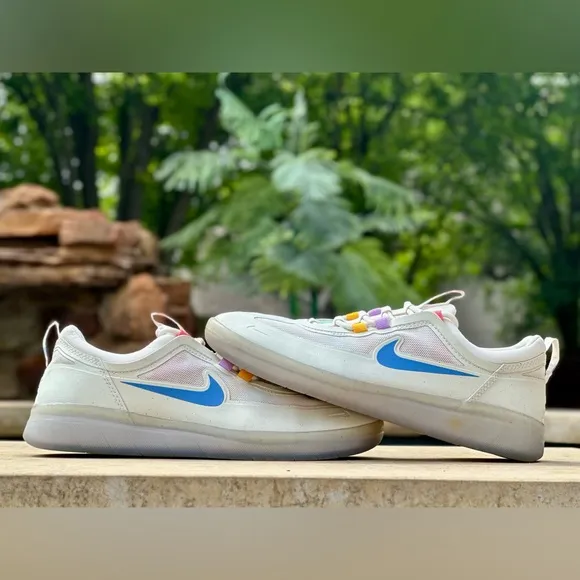 Nike SB Nyjah Free 2 Summit White Coast Icy Sole - Size 7 Men’s (BV2078-106)