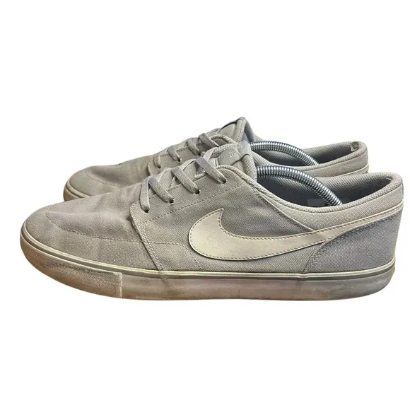 Nike SB Portmore II Solar Canvas Men's Sixe 12 Gray Low Top Skate Shoes/Sneakers