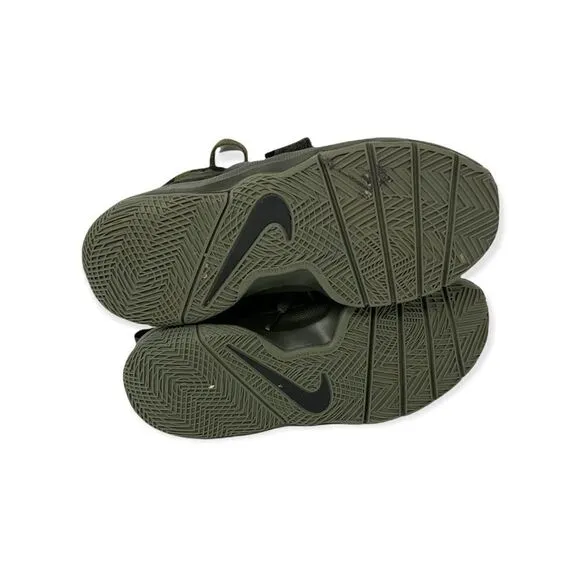 Nike Team Hustle Sequoia Green Camo Basketball Sneakers