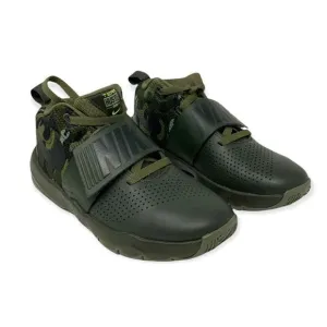 Nike Team Hustle Sequoia Green Camo Basketball Sneakers