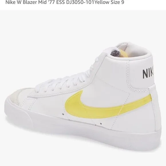 Nike W Blazer Mid '77 ESS DJ3050-101 Yellow Size 6.5 Y
