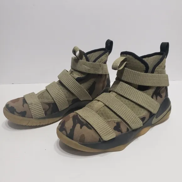 Nike Zoom Lebron Soldier Camo Hi-top Basketball Sneakers 6.5Y