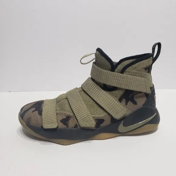 Nike Zoom Lebron Soldier Camo Hi-top Basketball Sneakers 6.5Y