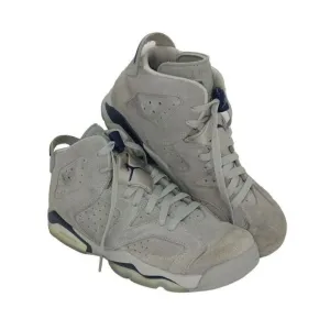 Nike Air Jordan 6 Boys Pre-owned Georgetown Retro Gray Basketball Sneakers - 7Y