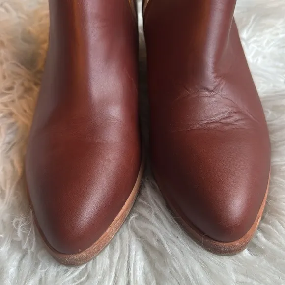Nisolo Mia Everyday Ankle Leather Bootie, Color Terracotta, Size 9.