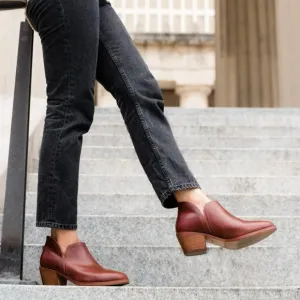 Nisolo Mia Everyday Ankle Leather Bootie, Color Terracotta, Size 9.