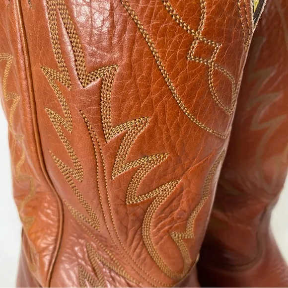 Nocona Boots Men’s Brown Leather Pointed Toe Western Cowboy Boots Size 8.5B EUC