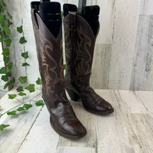 Nocona Brown Stitch Pointed Toe Cowboy Western Festival Boots US 5.5 R