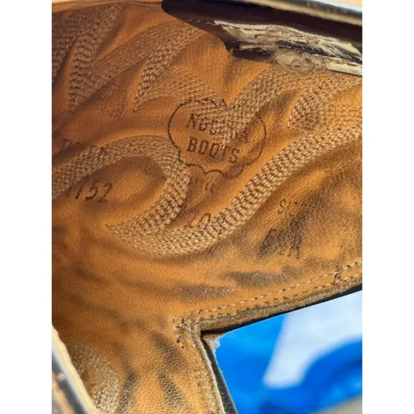 Nocona Brown Stitch Pointed Toe Cowboy Western Festival Boots US 5.5 R