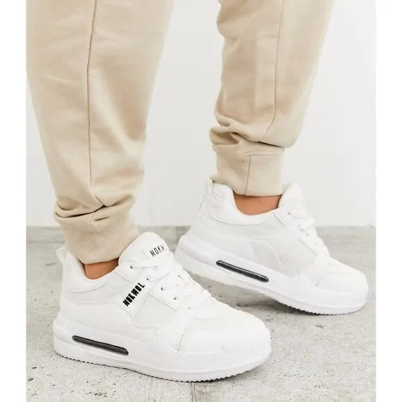 Nokwol Grind Mesh Skater Platform Sneakers White-sz 8