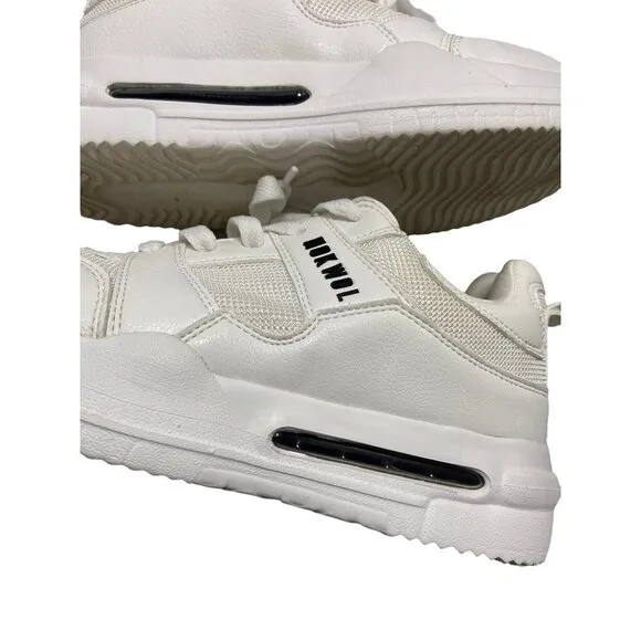 Nokwol Grind Mesh Skater Platform Sneakers White-sz 8