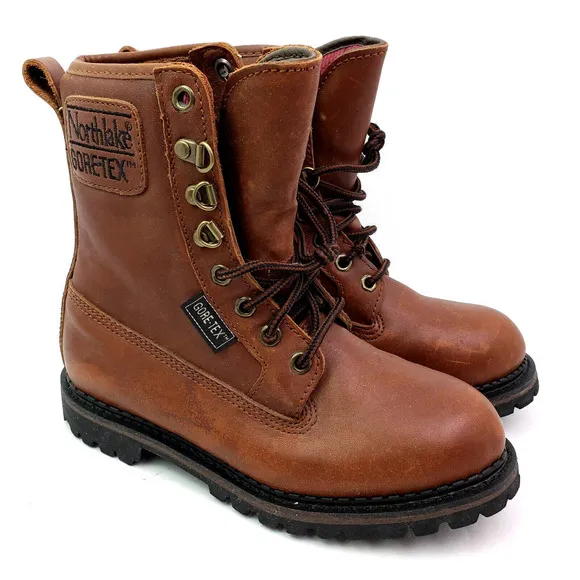Northlake Gore-Tex Mens Size 7.5 Brown Leather Lace Up Outdoors Chunky Boots