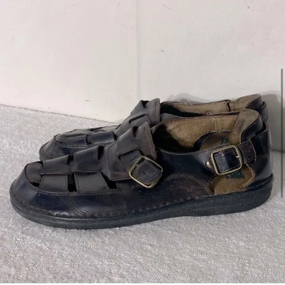 Nunn Bush Brown Leather Fisherman Style Sandals 12