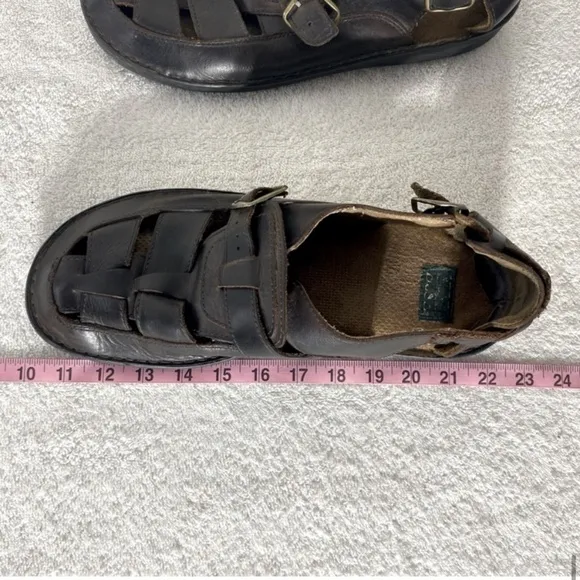 Nunn Bush Brown Leather Fisherman Style Sandals 12