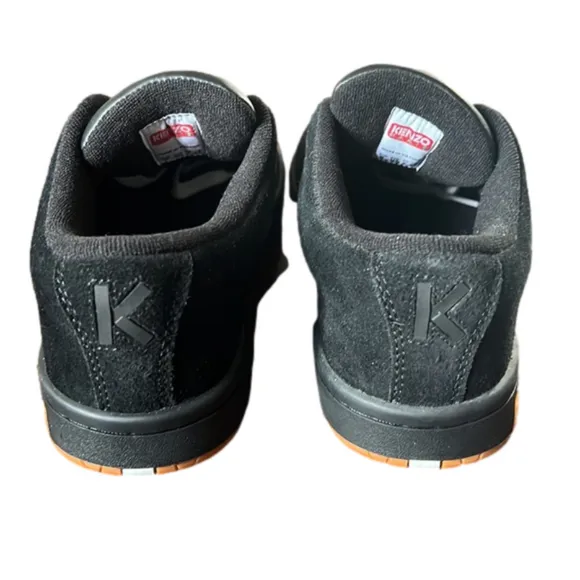 NWOB Kenzo Paris Dome Black Low Top Suede Skater Grunge Sneakers. Size 5.5.