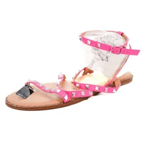 NWOB Torrid Pink Tonal Studded Gladiator Sandals Women's Sz 11.5 WW Shoes