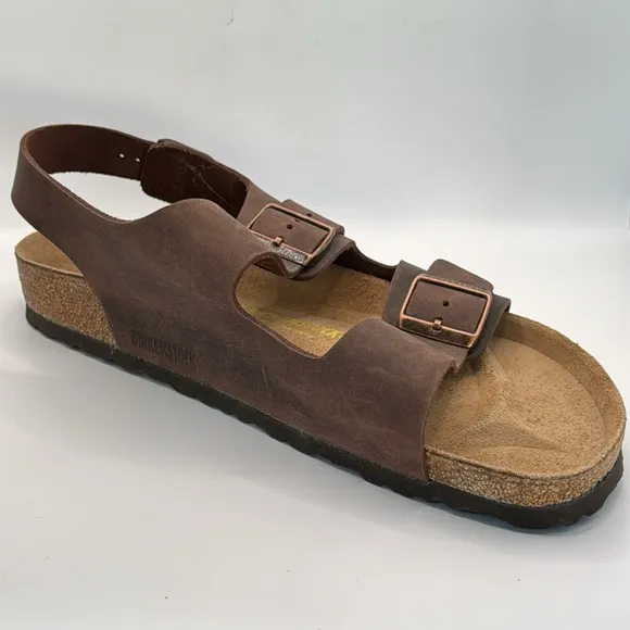 NWOT BIRKENSTOCK™️ 'MILANO' Men's Size EU46 (13M) Leather Adjustable Sandals