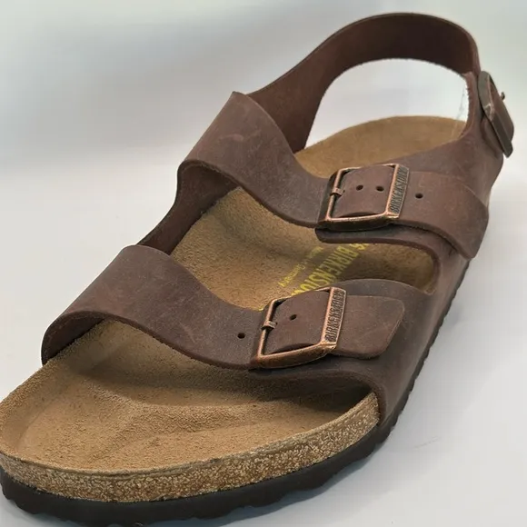 NWOT BIRKENSTOCK™️ 'MILANO' Men's Size EU46 (13M) Leather Adjustable Sandals