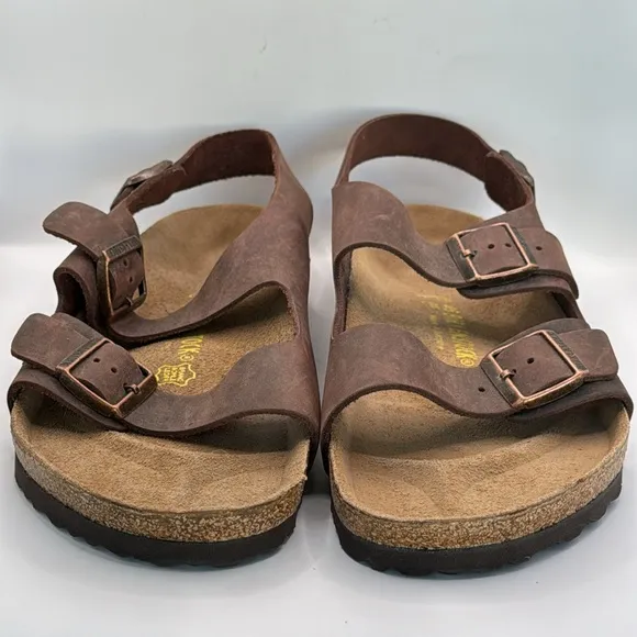 NWOT BIRKENSTOCK™️ 'MILANO' Men's Size EU46 (13M) Leather Adjustable Sandals