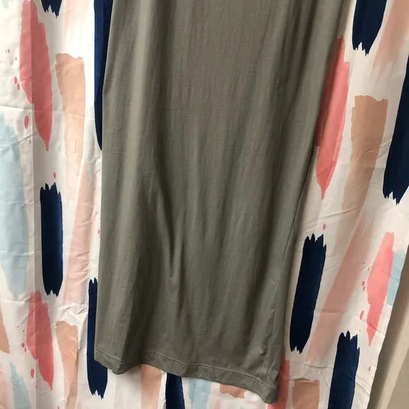 NWOT Free People FP Beach Drew Tee Midi Dress in Aven Gray Size Large