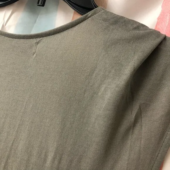 NWOT Free People FP Beach Drew Tee Midi Dress in Aven Gray Size Large