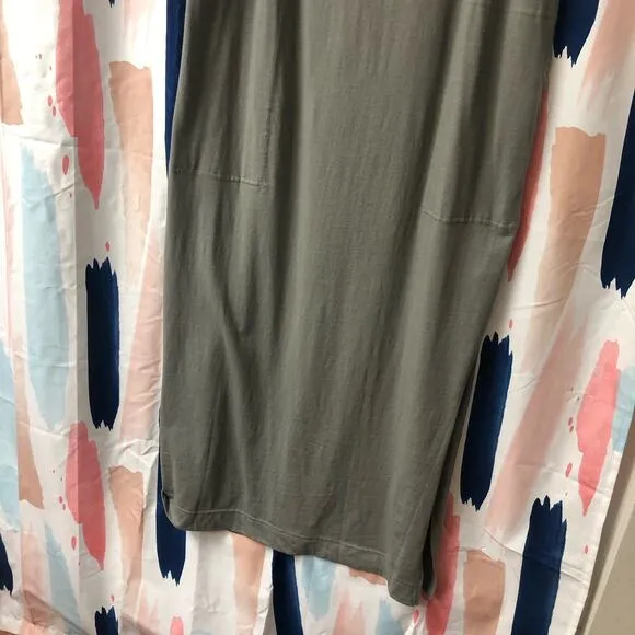 NWOT Free People FP Beach Drew Tee Midi Dress in Aven Gray Size Large