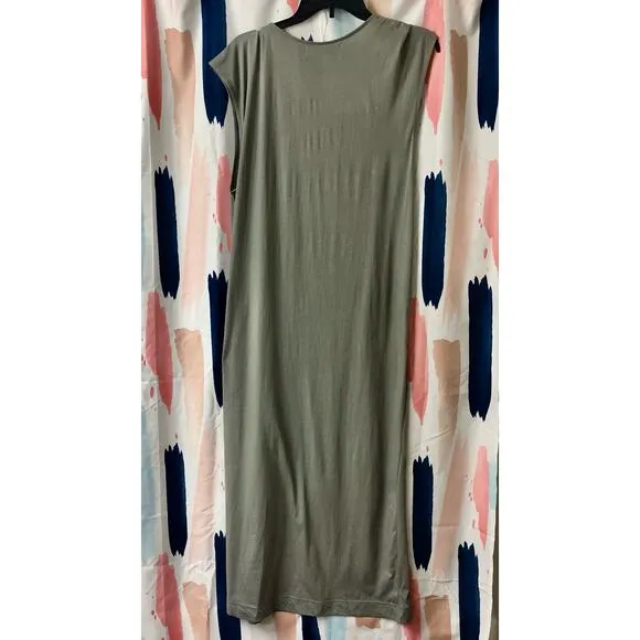 NWOT Free People FP Beach Drew Tee Midi Dress in Aven Gray Size Large