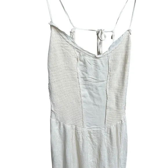 NWOT Free People Siren Nights Billowy Maxi Dress Beige / Cream White Size M