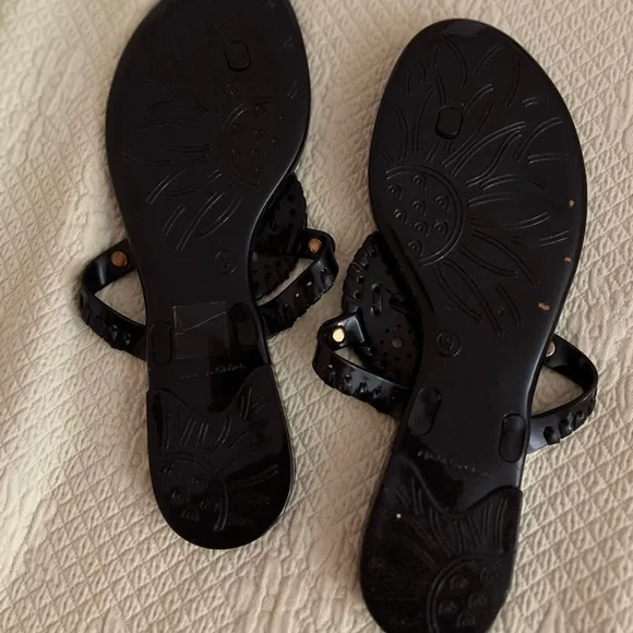 NWOT - Jack Rogers Black Georgica Jellies Sandals