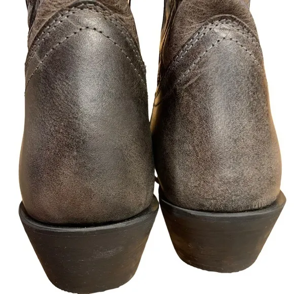 NWOT Laredo Harding Waxed Leather Round Toe Mens Boots Mid‎ Calf 10.5
