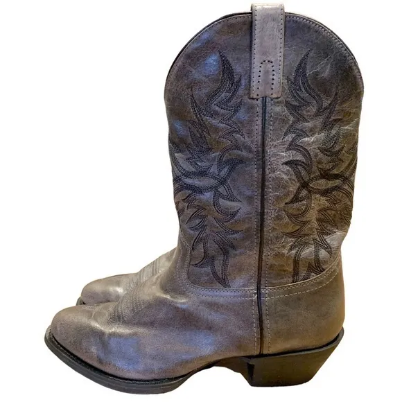 NWOT Laredo Harding Waxed Leather Round Toe Mens Boots Mid‎ Calf 10.5