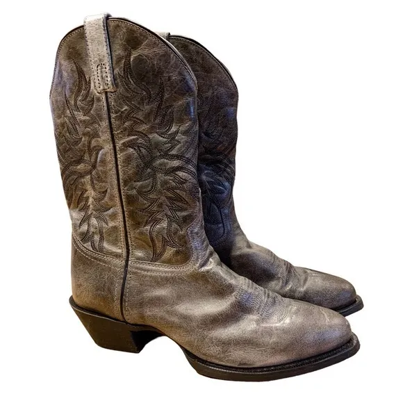 NWOT Laredo Harding Waxed Leather Round Toe Mens Boots Mid‎ Calf 10.5