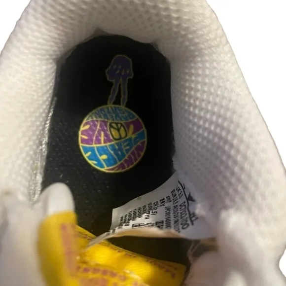NWOT NIKE Air Force 1 Peace Love Basketball Athletic Shoe Toddler Size 4C Yellow