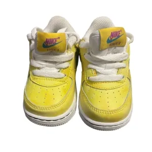 NWOT NIKE Air Force 1 Peace Love Basketball Athletic Shoe Toddler Size 4C Yellow