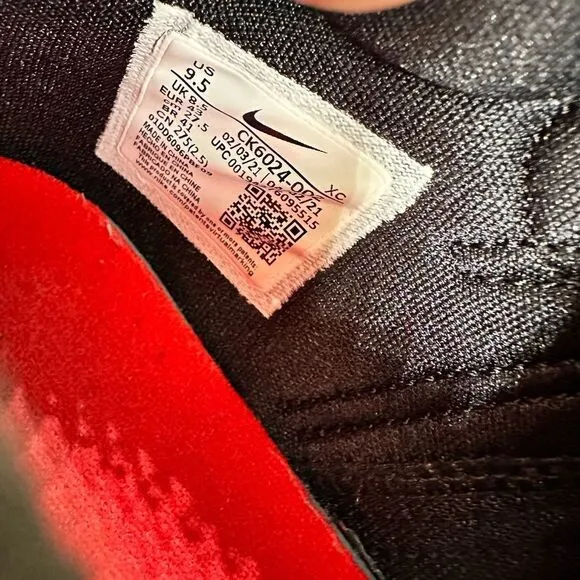 NWOT Nike Lebron soldier 14s black and white with red lace tab.