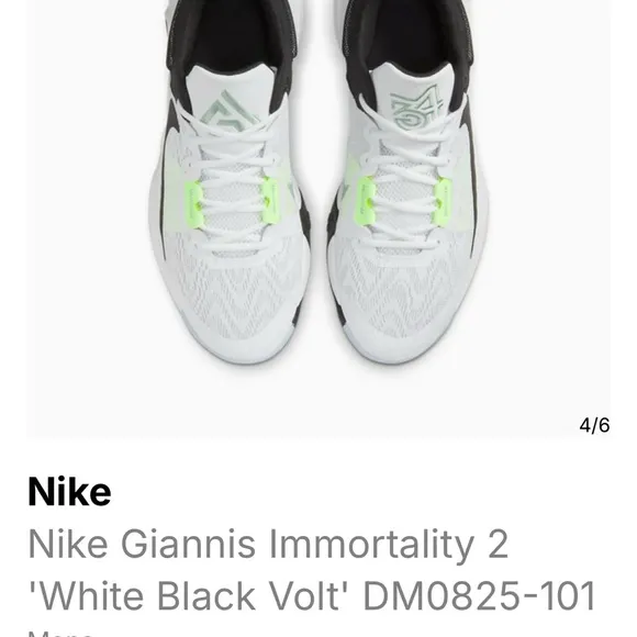 NWOT - Nike White, Black, Seafome- Giannis Immortality 2
