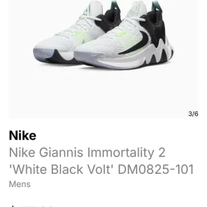 NWOT - Nike White, Black, Seafome- Giannis Immortality 2
