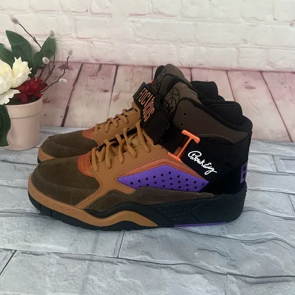 NWOT Patric Ewing  Focus basketball black orange Manhattan sneakers SZ 11