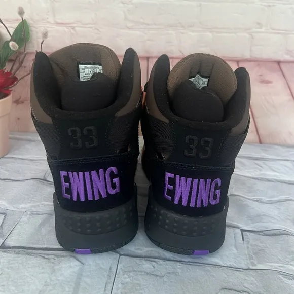 NWOT Patric Ewing  Focus basketball black orange Manhattan sneakers SZ 11