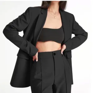 NWOT premium Black closet Essential Single Button Blazer, thick fully lined