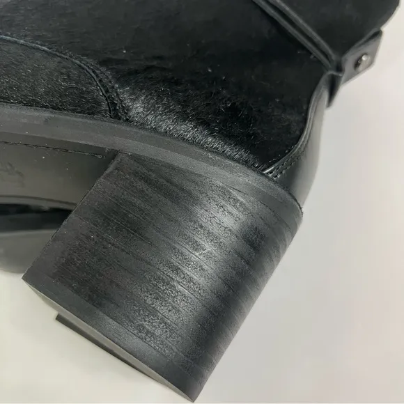 NWOT Ugg Oriana Exotic Lace Up Boots in Black Cow Hair