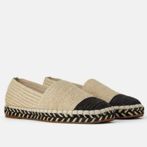 NWOT Zara Trafaluc Espadrille Jute Slip-On Loafers Size 39/US 8