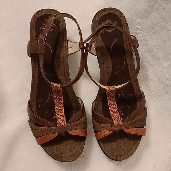 Nwot Abeo leather heel sandals
